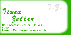 timea zeller business card